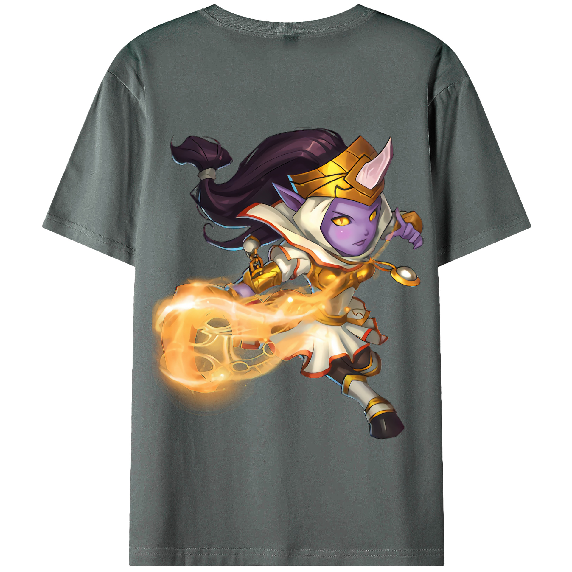 リーグ・オブ・レジェンド League of Legends LOL 綿100％半袖Tシャツ（背面プリント）